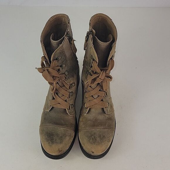 Sorel Major Carly Brown Leather Zip/Lace Up Women's Boots - Picture 10 of 15